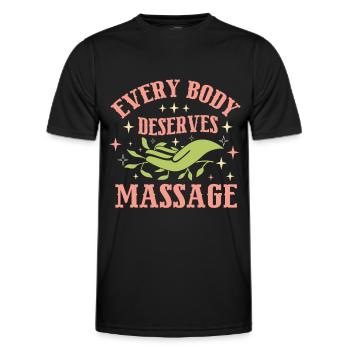 Massothérapeute Thérapie Masseuse Appréciation - T-shirt sport Homme - noir - Devant - AI Model Male 178 dark (178cm)