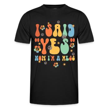 Dedicated friends engagement bride - Men's Functional T-Shirt - black - Front - AI Model Male 178 dark (178cm)