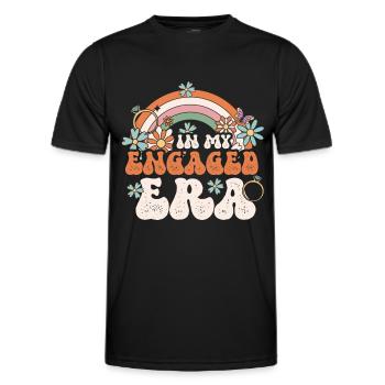 Dedicated friends engagement bride - Men's Functional T-Shirt - black - Front - AI Model Male 178 dark (178cm)