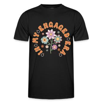 Dedicated friends engagement bride - Men's Functional T-Shirt - black - Front - AI Model Male 178 dark (178cm)