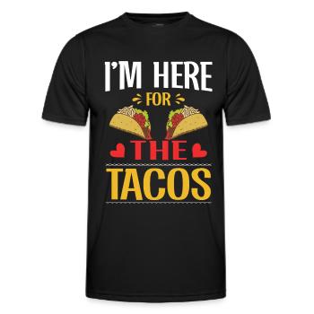 Taco drôle Fiesta mexicaine Cinco De Mayo - T-shirt sport Homme - noir - Devant - AI Model Male 178 dark (178cm)