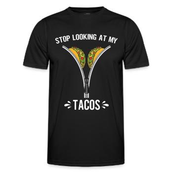 Taco drôle Fiesta mexicaine Cinco De Mayo - T-shirt sport Homme - noir - Devant - AI Model Male 178 dark (178cm)