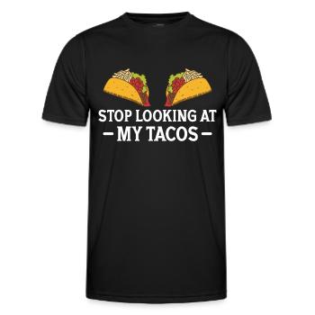 Taco drôle Fiesta mexicaine Cinco De Mayo - T-shirt sport Homme - noir - Devant - AI Model Male 178 dark (178cm)