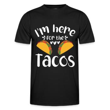 Taco drôle Fiesta mexicaine Cinco De Mayo - T-shirt sport Homme - noir - Devant - AI Model Male 178 dark (178cm)