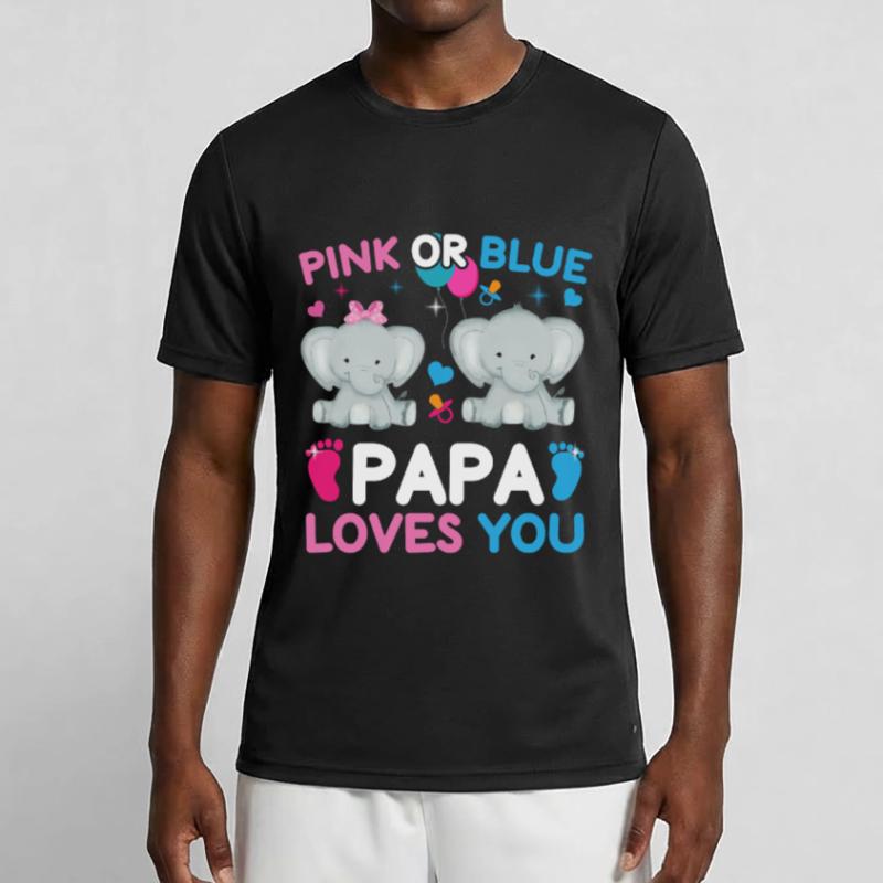 Pink Oder Blue Daddy Liebt Dich Geschlecht Männer Funktions-T-Shirt