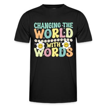 Orthophoniste Groovy SLP - T-shirt sport Homme - noir - Devant - AI Model Male 178 dark (178cm)