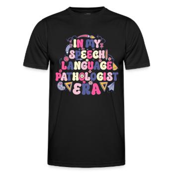 Orthophoniste Groovy SLP - T-shirt sport Homme - noir - Devant - AI Model Male 178 dark (178cm)
