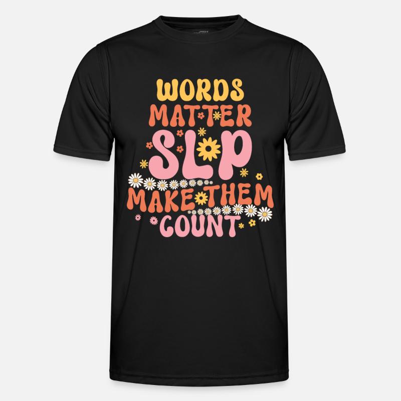 Groovy Speech Language Pathologist SLP - Männer Funktions-T-Shirt - Schwarz