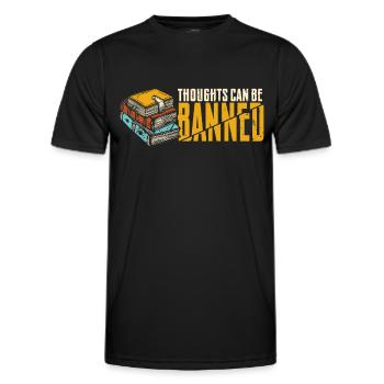 Livres interdits Amateurs de livres Lire des livres Livres - T-shirt sport Homme - noir - Devant - AI Model Male 178 dark (178cm)