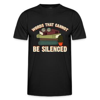 Livres interdits Amateurs de livres Lire des livres Livres - T-shirt sport Homme - noir - Devant - AI Model Male 178 dark (178cm)