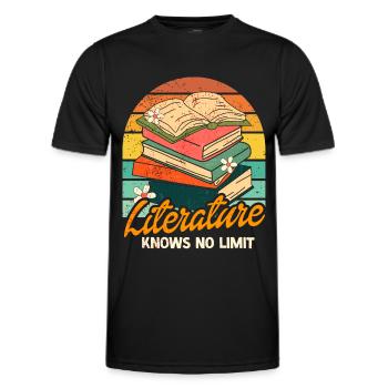 Livres interdits Amateurs de livres Lire des livres Livres - T-shirt sport Homme - noir - Devant - AI Model Male 178 dark (178cm)