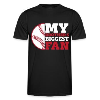 Brother Baseball Fan Playing Baseball Funny Boys - Men's Functional T-Shirt - black - Front - AI Model Male 178 dark (178cm)