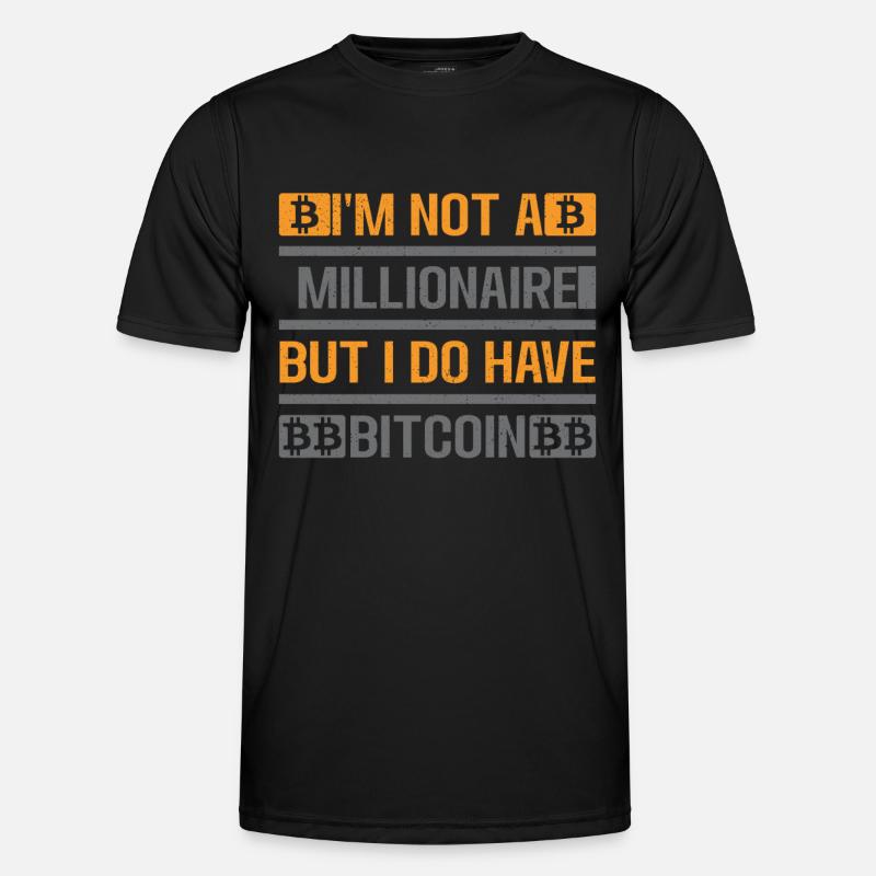 Bitcoin-Kryptowährungsgeld BTC-Kryptomünze Männer Funktions-T-Shirt