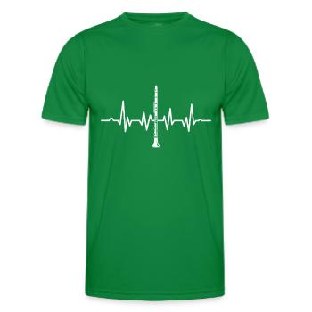 Clarinettiste Clarinette Jouant de la basse - T-shirt sport Homme - vert - Devant - AI Model Male 178 dark (178cm)