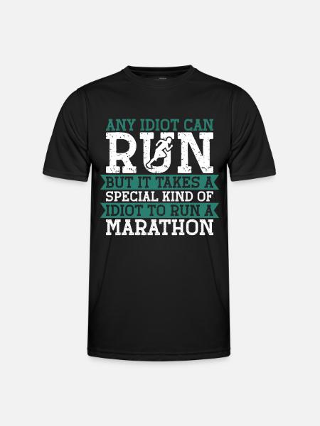 26. 2 Marathon Runners Funny Marathon Quote - Men's Functional T-Shirt - black