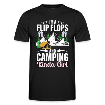 Camping Flip Flops Camper Natur Outdoor - Männer Funktions-T-Shirt - Schwarz - Vorne - AI Model Male 178 dark (178cm)