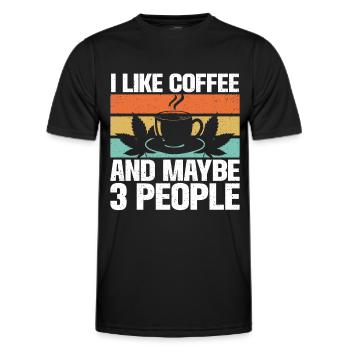 Weed Coffee Cannabis Stoner Koffein Ganja - Männer Funktions-T-Shirt - Schwarz - Vorne - AI Model Male 178 dark (178cm)