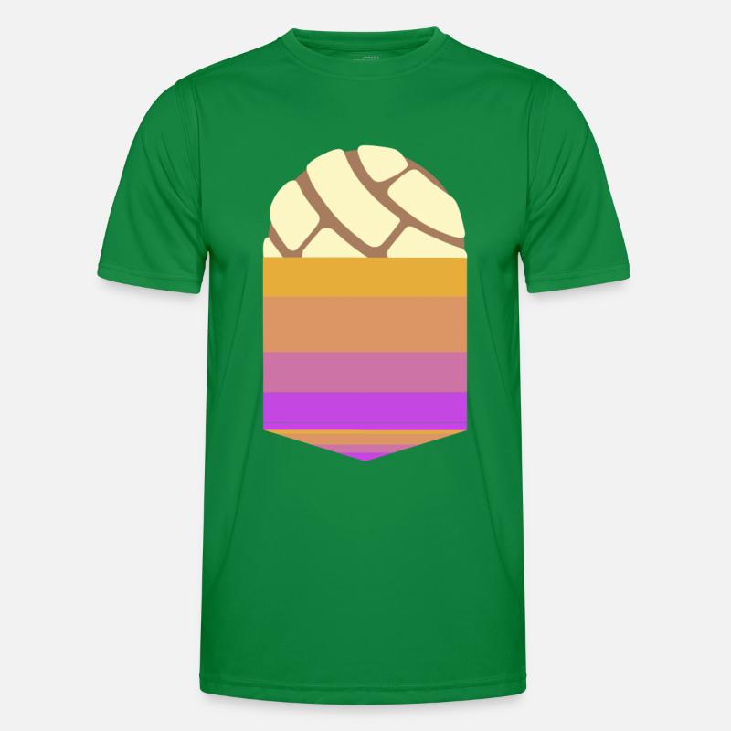 Concha Pan Dulce y Chisme Mexicana Camiseta funcional para hombres