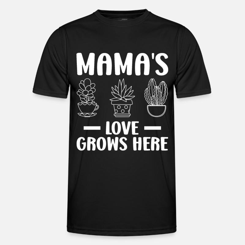 Pflanzenmutter Mutter Gartenpflanzen Blume - Männer Funktions-T-Shirt - Schwarz