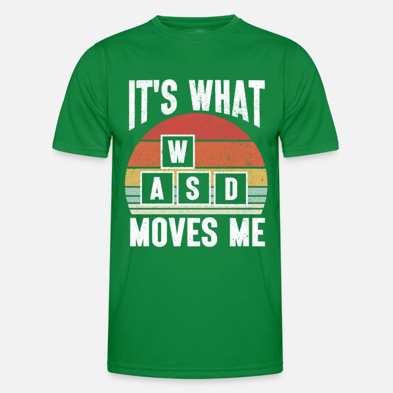 PC Video Gamer Computer Nerd Gaming WASD Männer Funktions-T-Shirt