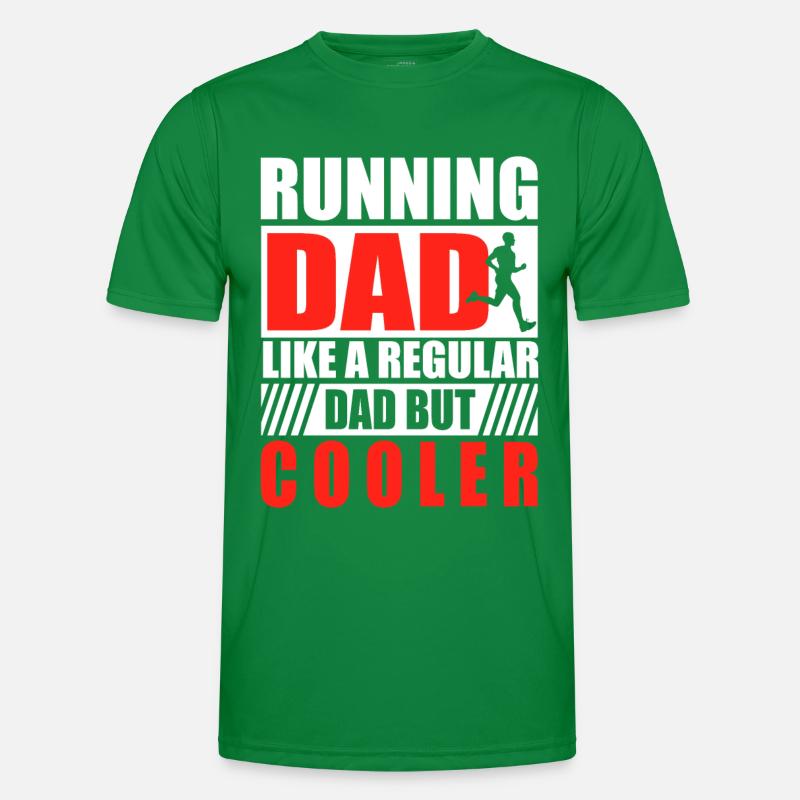 Running Dad Marathon Runner Coach Marathoner Men's Functional T-Shirt