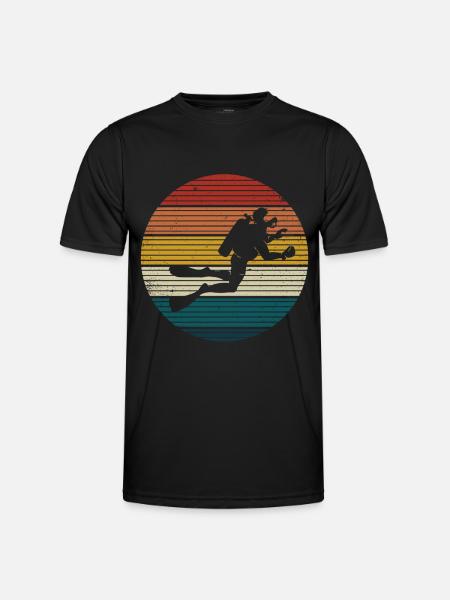 Diving Diver Ocean Lovers - Men's Functional T-Shirt - black