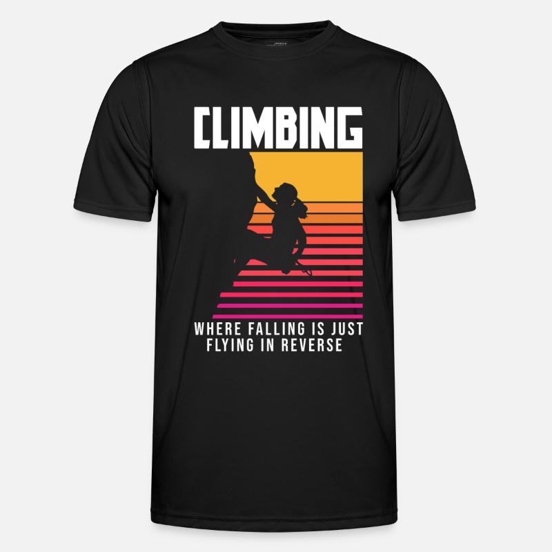 Klettern Mountain Boulder Climble Climber - Männer Funktions-T-Shirt - Schwarz
