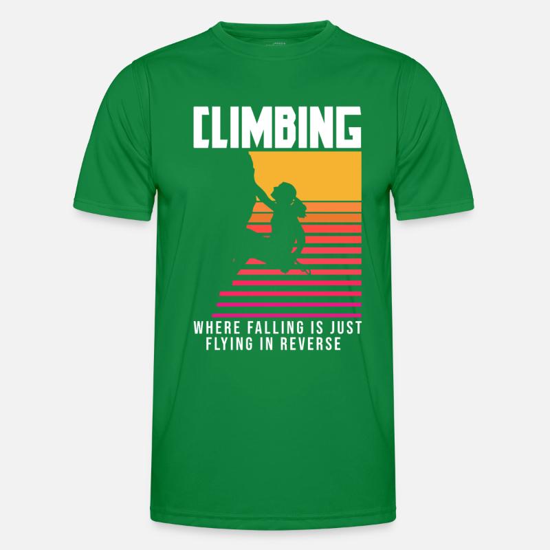 Klettern Mountain Boulder Climble Climber Männer Funktions-T-Shirt