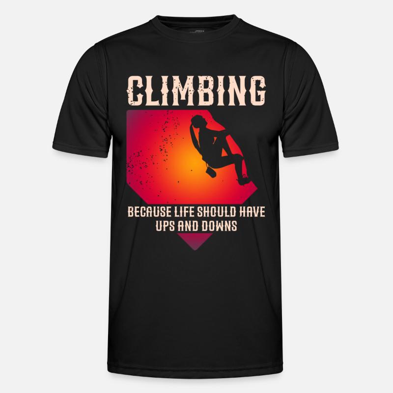 Klettern Mountain Boulder Climble Climber - Männer Funktions-T-Shirt - Schwarz
