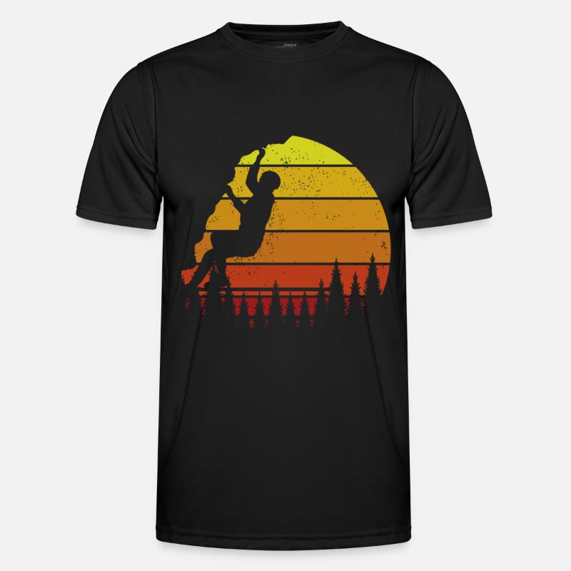 Klettern Mountain Boulder Climble Climber - Männer Funktions-T-Shirt - Schwarz