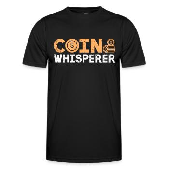 Collectionneurs de pièces de monnaie Numismatique Collectionner des pièces de monnaie - T-shirt sport Homme - noir - Devant - AI Model Male 178 dark (178cm)