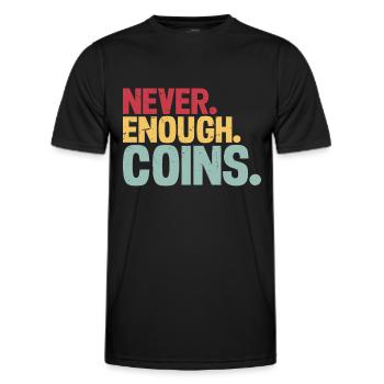 Collectionneurs de pièces de monnaie Numismatique Collectionner des pièces de monnaie - T-shirt sport Homme - noir - Devant - AI Model Male 178 dark (178cm)