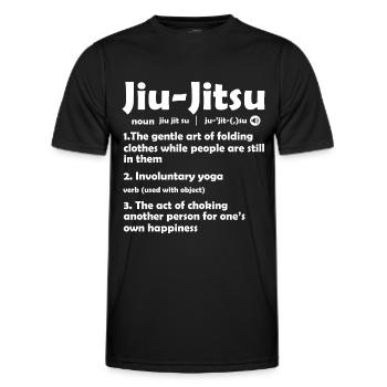 Jiu Jitsu Brésilien BJJ MMA Grappling - T-shirt sport Homme - noir - Devant - AI Model Male 178 dark (178cm)