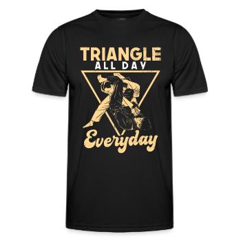Jiu Jitsu Brésilien BJJ MMA Grappling - T-shirt sport Homme - noir - Devant - AI Model Male 178 dark (178cm)