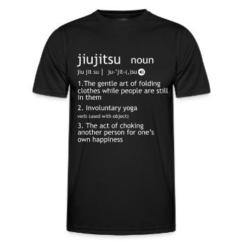 Jiu Jitsu Brésilien BJJ MMA Grappling - T-shirt sport Homme - noir - Devant - AI Model Male 178 dark (178cm)
