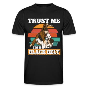Jiu Jitsu Brésilien BJJ MMA Grappling - T-shirt sport Homme - noir - Devant - AI Model Male 178 dark (178cm)