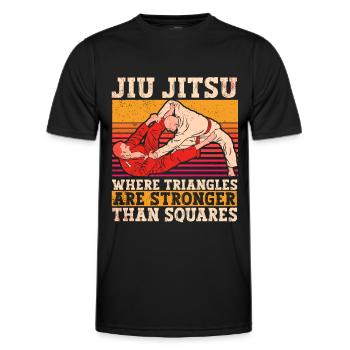 Jiu Jitsu Brésilien BJJ MMA Grappling - T-shirt sport Homme - noir - Devant - AI Model Male 178 dark (178cm)