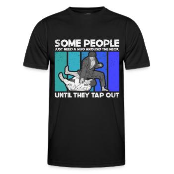 Jiu Jitsu Brésilien BJJ MMA Grappling - T-shirt sport Homme - noir - Devant - AI Model Male 178 dark (178cm)