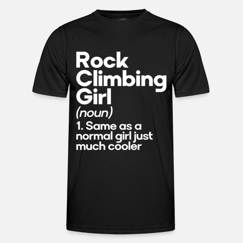 Rock Climber Climbing Mountain - Men's Functional T-Shirt - black