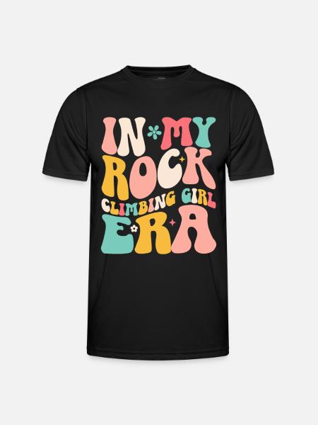 Rock Kletterer Klettern Berg - Männer Funktions-T-Shirt - Schwarz