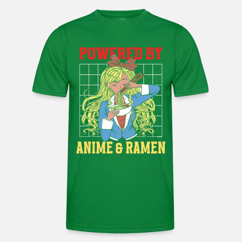 Powered By Anime & Ramen Männer Funktions-T-Shirt