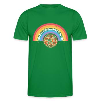 Disco Groovy Hippie 70s 80er Vintage Siebziger - Männer Funktions-T-Shirt - Kelly Green - Vorne - AI Model Male 178 dark (178cm)
