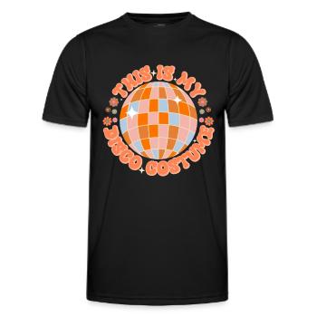 Disco Groovy Hippie 70s 80er Vintage Siebziger - Männer Funktions-T-Shirt - Schwarz - Vorne - AI Model Male 178 dark (178cm)