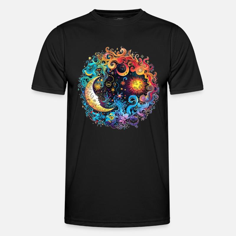 Cool Universe Motif - Men's Functional T-Shirt - black