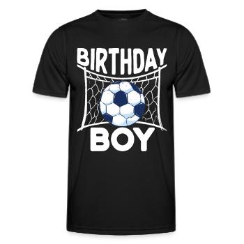 Geburtstagsbuldenfußballspieler Bday Team Party - Männer Funktions-T-Shirt - Schwarz - Vorne - AI Model Male 178 dark (178cm)