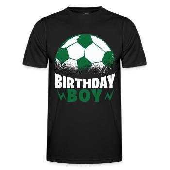 Geburtstagsbuldenfußballspieler Bday Team Party - Männer Funktions-T-Shirt - Schwarz - Vorne - AI Model Male 178 dark (178cm)