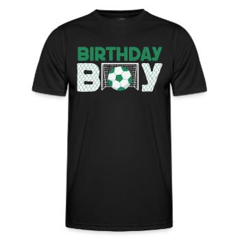 Geburtstagsbuldenfußballspieler Bday Team Party - Männer Funktions-T-Shirt - Schwarz - Vorne - AI Model Male 178 dark (178cm)