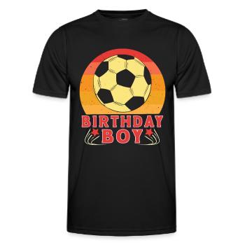 Geburtstagsbuldenfußballspieler Bday Team Party - Männer Funktions-T-Shirt - Schwarz - Vorne - AI Model Male 178 dark (178cm)