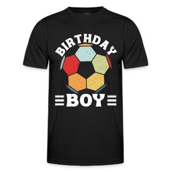 Geburtstagsbuldenfußballspieler Bday Team Party - Männer Funktions-T-Shirt - Schwarz - Vorne - AI Model Male 178 dark (178cm)