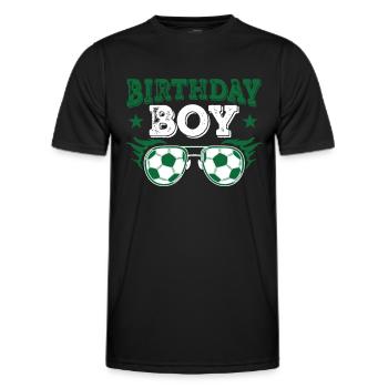 Geburtstagsbuldenfußballspieler Bday Team Party - Männer Funktions-T-Shirt - Schwarz - Vorne - AI Model Male 178 dark (178cm)